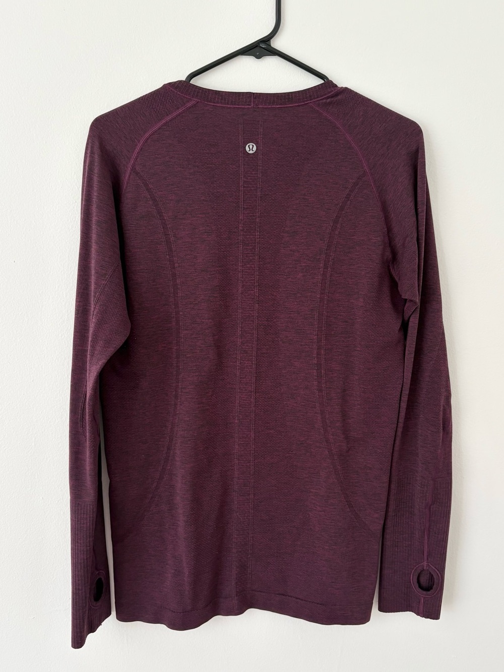 Lululemon Heathered Dashing Purple Swiftly Tech Long Sleeve Crew Size 12 - Picture 9 of 11